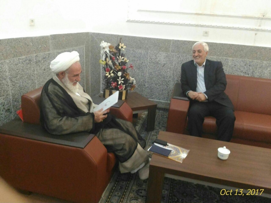 دیدار رئیس هیئت مدیره محترم جمعیت طرفداران ایمنی راهها با حضرت آیت الله سلیمانی نماینده محترم خبرگان رهبری و امام جمعه زاهدان